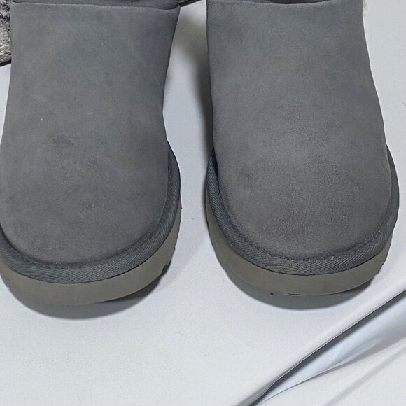 UGG Women's Classic Mini Fluff High-Low Boot in Gray-Blue Size 9 - Picture 5 of 8